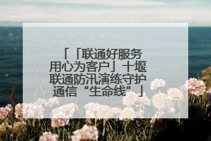 「联通好服务 用心为客户」十堰联通防汛演练守护通信“生命线”