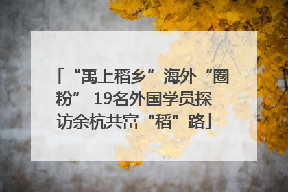 “禹上稻乡”海外“圈粉” 19名外国学员探访余杭共富“稻”路