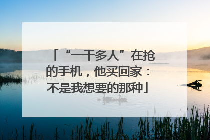 “一千多人”在抢的手机，他买回家：不是我想要的那种