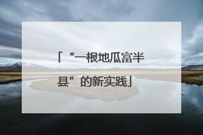 “一根地瓜富半县”的新实践
