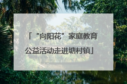 “向阳花”家庭教育公益活动走进塘村镇