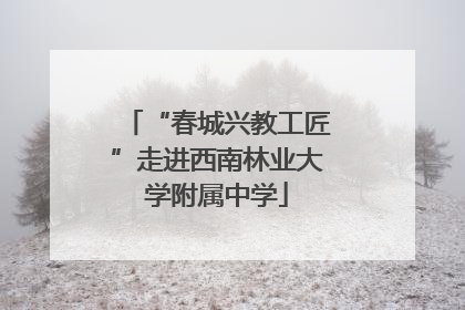 “春城兴教工匠”走进西南林业大学附属中学