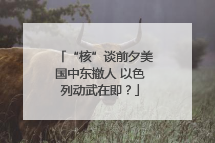 “核”谈前夕美国中东撤人 以色列动武在即？