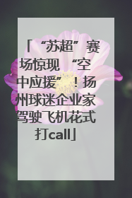 “苏超”赛场惊现 “空中应援”！扬州球迷企业家驾驶飞机花式打call