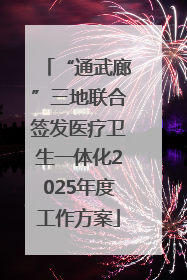 “通武廊”三地联合签发医疗卫生一体化2025年度工作方案
