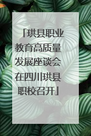 珙县职业教育高质量发展座谈会在四川珙县职校召开