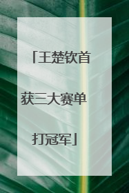 王楚钦首获三大赛单打冠军