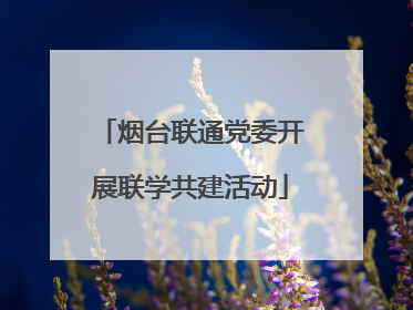 烟台联通党委开展联学共建活动
