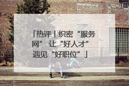 热评丨织密“服务网” 让“好人才”遇见“好职位”