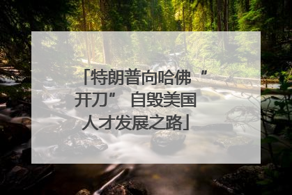 特朗普向哈佛“开刀” 自毁美国人才发展之路