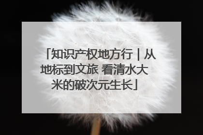 知识产权地方行｜从地标到文旅 看清水大米的破次元生长