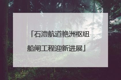 石澧航道艳洲枢纽船闸工程迎新进展