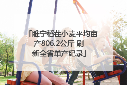 睢宁稻茬小麦平均亩产806.2公斤 刷新全省单产纪录