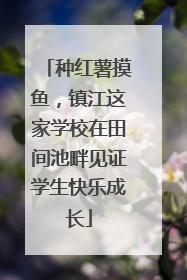 种红薯摸鱼，镇江这家学校在田间池畔见证学生快乐成长