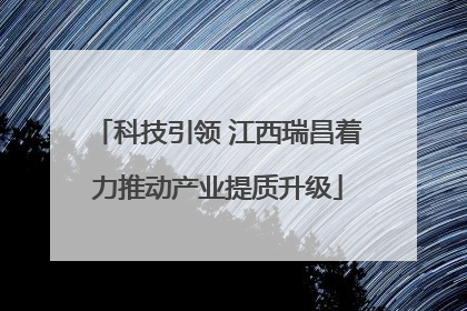 科技引领 江西瑞昌着力推动产业提质升级