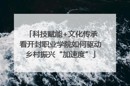 科技赋能+文化传承 看开封职业学院如何驱动乡村振兴“加速度”