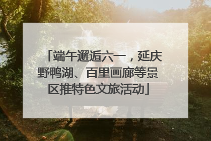 端午邂逅六一，延庆野鸭湖、百里画廊等景区推特色文旅活动