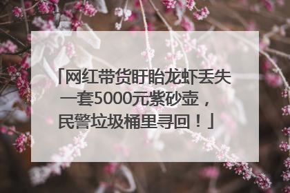 网红带货盱眙龙虾丢失一套5000元紫砂壶，民警垃圾桶里寻回！