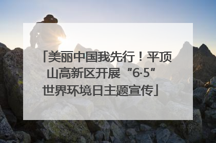 美丽中国我先行！平顶山高新区开展“6·5”世界环境日主题宣传