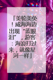 美轮美奂！威海海边出现“蓝眼泪”，游客：海浪打过来，就像星河一样