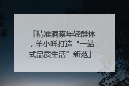 精准洞察年轻群体，羊小咩打造“一站式品质生活”新范