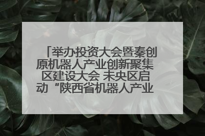 举办投资大会暨秦创原机器人产业创新聚集区建设大会 未央区启动“陕西省机器人产业聚集区”建设