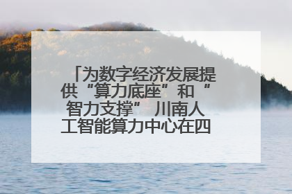 为数字经济发展提供“算力底座”和“智力支撑” 川南人工智能算力中心在四川泸州启动