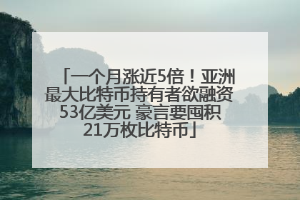 一个月涨近5倍！亚洲最大比特币持有者欲融资53亿美元 豪言要囤积21万枚比特币