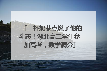 一杯奶茶点燃了他的斗志！湖北高二学生参加高考，数学满分