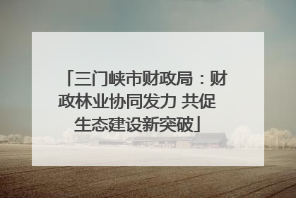 三门峡市财政局：财政林业协同发力 共促生态建设新突破