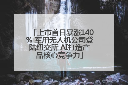 上市首日暴涨140% 军用无人机公司登陆纽交所 AI打造产品核心竞争力