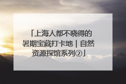上海人都不晓得的 暑期宝藏打卡地｜自然资源探馆系列②