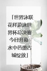 世界泳联花样游泳世界杯总决赛今日开幕 水中芭蕾古城绽放