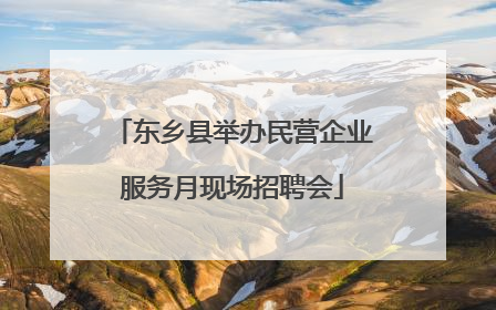 东乡县举办民营企业服务月现场招聘会