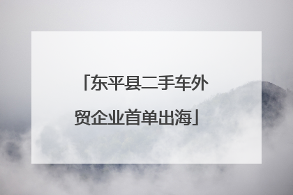 东平县二手车外贸企业首单出海