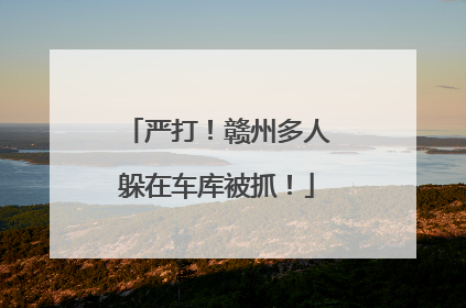 严打！赣州多人躲在车库被抓！
