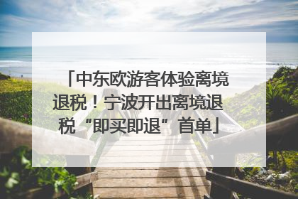 中东欧游客体验离境退税！宁波开出离境退税“即买即退”首单