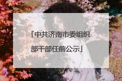 中共济南市委组织部干部任前公示