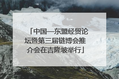 中国—东盟经贸论坛暨第三届链博会推介会在吉隆坡举行