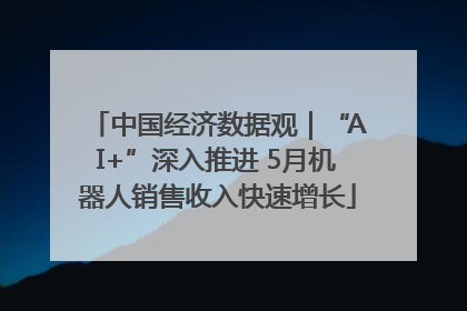 中国经济数据观｜“AI+”深入推进 5月机器人销售收入快速增长