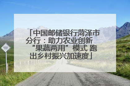 中国邮储银行菏泽市分行：助力农业创新 “果蔬两用”模式 跑出乡村振兴加速度