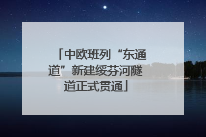 中欧班列“东通道”新建绥芬河隧道正式贯通