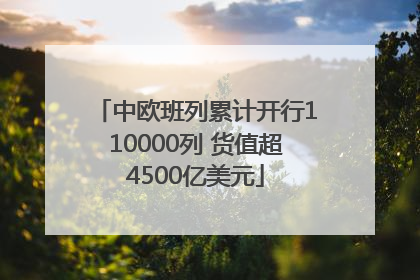 中欧班列累计开行110000列 货值超4500亿美元