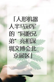 人形机器人半马冠军的“同胞兄弟”亮相深圳文博会北京展区