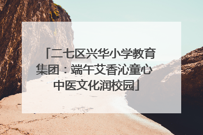 二七区兴华小学教育集团：端午艾香沁童心 中医文化润校园
