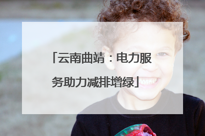云南曲靖：电力服务助力减排增绿