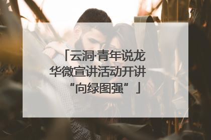 云洞·青年说龙华微宣讲活动开讲“向绿图强”