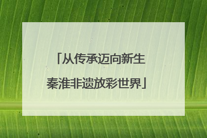从传承迈向新生 秦淮非遗放彩世界