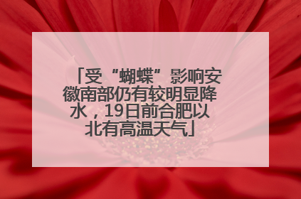 受“蝴蝶”影响安徽南部仍有较明显降水，19日前合肥以北有高温天气