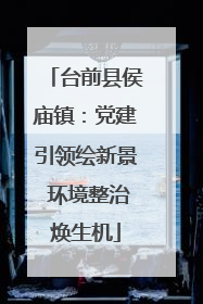 台前县侯庙镇：党建引领绘新景 环境整治焕生机
